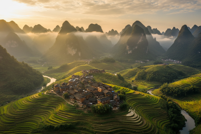 纳录村风景